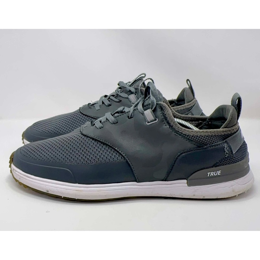 TRUE Linkswear TRUE Lux Hybrid Golf Shoes Mens 14 Gray Camo Spikeless Leather